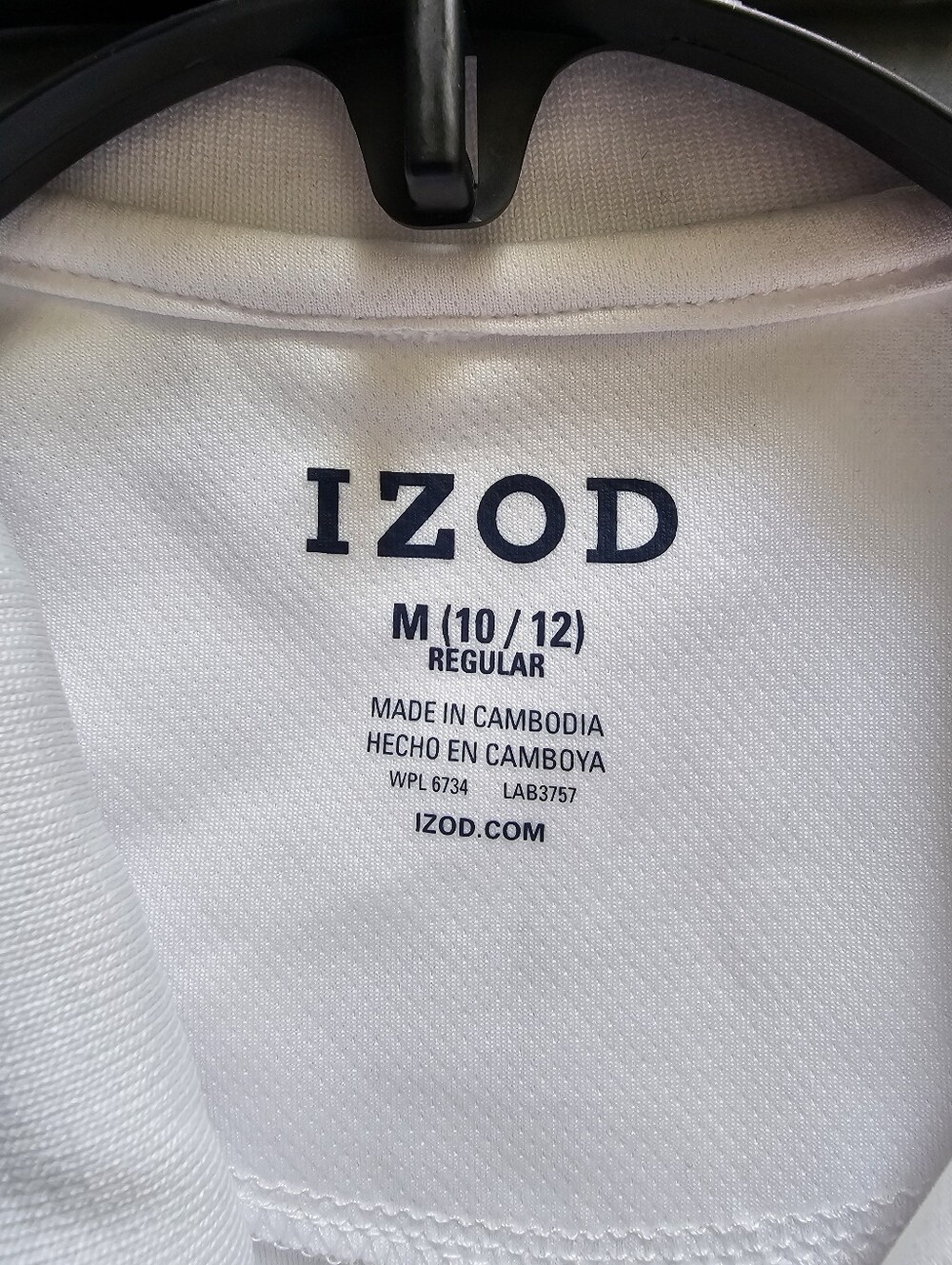Izod White Boys Performance Polo Med 10-12 New - Picture 2 of 5